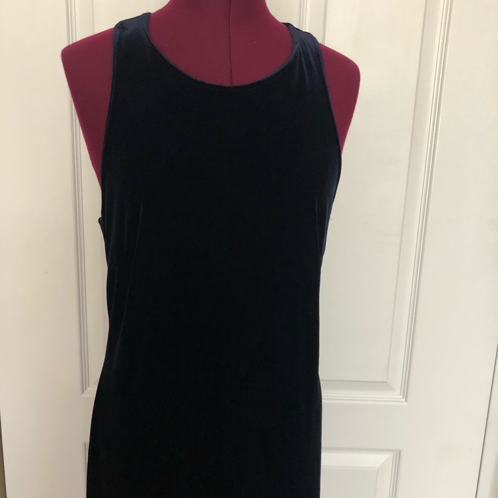 Ann Taylor navy velvet dress